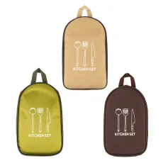 Portable Camping Kitchen Utensil Organizer Bag, Convenient Carry Case For Outdoor BBQ & Cooking Tools, Compact Cutlery Travel Set