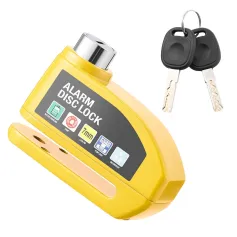 Bike Loud Warning Lock Security Alarm Protection Waterproof Large Capacity Battery Aluminum Alloy Wheel Lock for Motorcycle Scooter