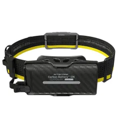NITECORE Carbon Battery 12K 12000mAh Extended Headlamp Runtime Kit USB-C Fast Charging IP68 Waterproof for Outdoor Camping Hiking