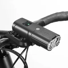 NEWBOLER Smart Bike Headlight 6000 Lumens Big Floodlight 10000mAh Battery Power Bank Waterproof Auto-light adjustment Front Light for MTB Road Cycling