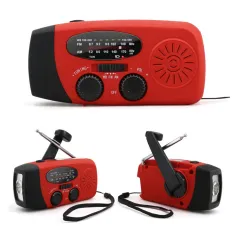 Weather Alert Emergency RadioAM/FM/NOAA Emergency Radio Solar Hand Crank USB Charging Generator 2000mAh Power Bank Flashlight