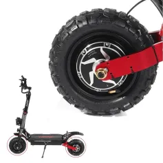 Motor de cubo de scooter elétrico de 60 V, 38,4 Ah, 2800 W, 11 polegadas, tração dianteira/traseira, motor sem escovas com pneus off-road a vácuo para substituição LAOTIE TI30