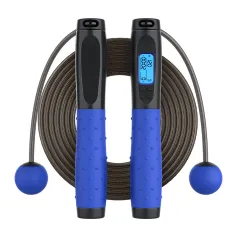 KALOAD 10\ Digital Jump Rope with Counter HD LCD Display Ball Bearings Rapid Speed Jump Rope Cable 360°Tangle-free Design Rope / Cordless Option