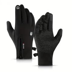 Golovejoy Warme Handschoenen Touchscreen Winddicht Plus Fluwelen Slijtvaste Handschoenen voor Fietsen, Autorijden, Hardlopen, Hiken
