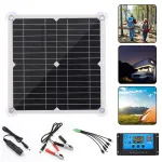 12V Solar Panel 200W Dual USB 5V Solar Panel Battery Charger Controller Camping Hiking Monocrystalline Solar Cell Boat Car Home