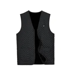 TENGOO 7 Areas Smart Heating Vest USB Charging Winter Warmth Cold-proof Vest for Men Women Elderly People