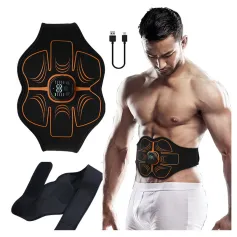 Elettrostimolatore per muscoli addominali EMS wireless, per braccia, vita, corpo, smart trainer, cerotto dimagrante per massaggi, unisex, attrezzatura fitness