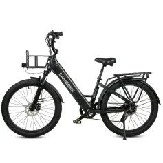 [USA Direct] Samebike RS-A01 14 Ah 48 V 500 W 26 polegadas Bicicleta elétrica inteligente 40-80 km Quilometragem Carga máxima 100-150 kg com plugue UE Freio a disco duplo