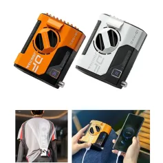 Ventilador de pescoço/cintura 5000mAh/10000mAh recarregável por USB, ultraleve, mini ventilador portátil para acampamento ao ar livre, caminhada, escalada, corrida, esporte