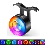 WEST BIKING Smart Brake Sensing Bike Taillight 400mAh Battery 8 Lighting Modes Waterproof Type-C Rechargeable Vibration Sensor Memory Function Colorful Bicycle Rear Light