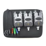 ZANLURE Fishing Alarm Kit 3PCS Water Resistant Blue LED Swinger Bite Alarm Set for Fishing