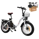 [USA DIRECT] DRVETION CT20 Electric Bike 48V 20AH Battery 750W Motor 20*4.0inch Fat Tires 80-110KM Max Mileage 150KG Max Load Folding Electric Bicycle