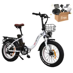 [USA DIRECT] DRVETION CT20 Electric Bike 48V 20AH Battery 750W Motor 20*4.0inch Fat Tires 80-110KM Max Mileage 150KG Max Load Folding Electric Bicycle