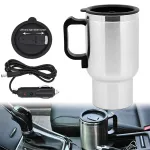 IPRee Car Kettle Electric Kettle Camping 12V 450ml Portable Travel Car Truck Kettle Hot Water Heater Bottle for Tea Coffee Making Heating Cup