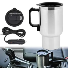IPRee Chaleira Elétrica para Carro, Camping, 12V, 450ml, Portátil, Viagem, Carro, Caminhão, Chaleira, Aquecedor de Água, Garrafa para Chá, Café, Preparando, Copo de Aquecimento