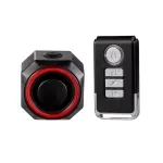 BIKIGHT Smart Brake Sensing Bike Taillight 700mAh Battery Alarm Rear Light 4 Light Modes USB-C Rechargeable IP65 Waterproof Bicycle Rear Light with 110dB Horn Wireless Remote