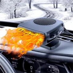 Aquecedor portátil para carro IPRee 2 em 1, aquecedor potente para carro, rotação de 360 graus, descongelador para carro, acessórios automotivos 12V/24V