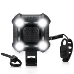 Elecpow Bicycle Horn Headlights Waterproof USB Charging Night Riding Strong Bike Light 140dB 6 Volume Security Alarm Bike Bell