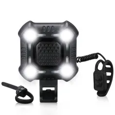 Elecpow Bicycle Horn Headlights Waterproof USB Charging Night Riding Strong Bike Light 140dB 6 Volume Security Alarm Bike Bell