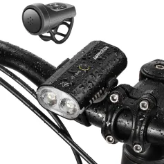 Astrolux® BC2 Double 800LM LED Bright Bike Light 2600mAh Battery IP64 Waterproof 5 Light Modes Type-C Rechargeable Bicycle Front Light Flashlight with Horn