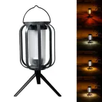 IPRee Solar Camping Light Outdoor Hanging Lamp Tripod Ambient Light 2Power Supply 4Light Modes for Camping,Emergency,Garden Decor