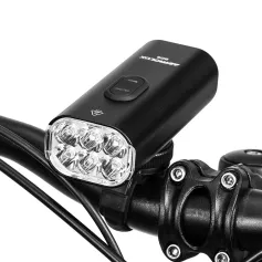 Astrolux? BC6 2000Lm Super Luminoso Faro per Bicicletta 6 LED Grandi Perle Batteria da 4800mAh IPX6 Impermeabile 5 Modalità di Luce Torcia Frontale per Bicicletta in Lega di Alluminio con Ricarica Rapida Tipo-C