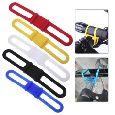 1 pz Cinghie elastiche ad alta resistenza per manubrio della bicicletta, in silicone, per ciclismo