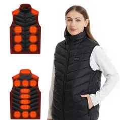 TENGOO HW-21 21 Zone Gilet Riscaldante Unisex Ricaricabile USB Smart Termico Caldo Giacca Oversize Riscaldata con Cappuccio Abbigliamento Sportivo da Esterno