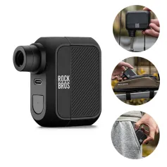 ROCKBROS Mini Electric Air Pump 100PSI Inflation Power One-touch Operation Waterproof Type-C Fast Charging Portable Bicycle Pump
