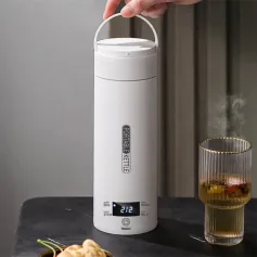 IPRee Temperature Water Mini Electric Kettle 500ml Adjustable Three-layer Anti-scalding Cup Body Travel Outdoor School Home Boiler Bottle