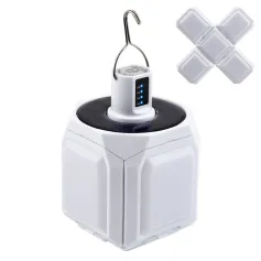 60LED Camping Light USB Rechargeable Bulb with Hook Multifunctional Outdoor Tent Emergency Hiking Portable Lanterns