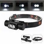 5 Light Mode Headlamp Portable Bicycle Lights COB LED Head Lamp Flashlight USB Rechargeable Head Torch Head Light