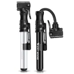 WEST BIKING 100PSI Mini Bicycle Air Pump Portable Hand Pump Hose MTB Mountain Road Universal Schrader Presta Valve Waterproof Tire Inflator for Ball Cycling