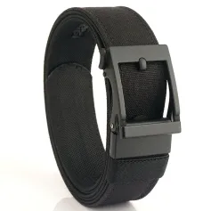 TUSHI 120cm Metal Buckle Tactical Belt Nylon Wistand Inserting Buckle Casual Military Fan Belt for Outdoor Shooting Hiking Sports