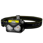 Bikight XPG COB White Yellow Light LED Headlamp Body Motion Sensor 6-Mode Red Blue Flash Headlight Rechargeable Camping Torch