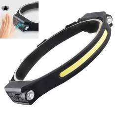 BIKIGHT LX300 2XPE+COB Induction Headlight 1200mAh 270° Wide Range 350LM 5 Lighting Modes Type-C Rechargeable Head Torch COB Outdoor Cycling Adventure Fishing Flashlight Bike Headlamp