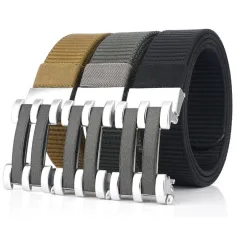 TUSHI 125cm Tactical Nylon Belt Adjustable Wear-resistant Lightweight Waist Belt Buckle Belt Casual Sports Belts for Outdoor