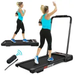 [USA Direct] FYC JK31-8A 2 in 1 Folding Walking Treadmill 2.5HP Power 12km/h Max Speed 140kg Weight Capacity Remote Control LED Display Portable Installation-free Running Fitness for Home Gym Workouts