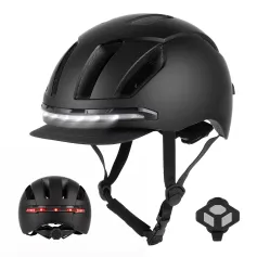 Smart Bicycle Helmet With LED Turn Signal Lights For Men Female Safety Night Electric Car Scooter Bike Riding Helmet Parts