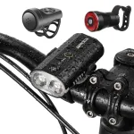 Astrolux® BC2 Double 800LM dirije Bisiklèt Bisiklèt 2600mAh Battery IP64 Waterproof 5 Limyè Modes Kalite-C Rechargeable Bicycle flashlight ak Taillight Horn