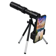 IPRee 10-300x40 Zoom Telescope HD 4K Portable Strong Long Range Professional Monocular BAK4-Prisms For Hunting Camping