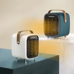 Aquecedor de cerâmica PTC IPRee de 900 W, ventilador elétrico para aquecimento residencial, desligamento seguro da fonte de alimentação, adequado para eletrodomésticos de mesa de inverno