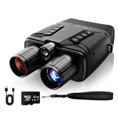 CZ080 Infrared Tactical Binocular Telescope 4K UHD 40MP 600M Binoculars Night Vision with 5000mAh Battery, 32GB SD Card Hunting Trail Camera 8X Digital Zoom Telescope