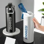 IPRee 316 Stainless Steel Insulated Thermos Water Bottle 600ml Portable Sports Bottle For Travel, Hiking, Gym, And Car