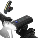 Astrolux® BL03 XPG LED 1200LM Bike Headlight + Bike Taillight 6000mAh High Capacity Power Bank Dual Distance Beam Bike Light USB Rechargeable Flashlight for Electric Bike Electric Scooter Bike Light Set