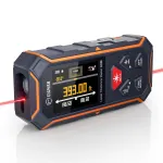 CIGMAN CD-60R Bilateral Laser Distance Meter 393ft/120m Color Backlit Display Rechargeable Type-C IP54 Waterproof Measurement Tool