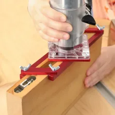 2 in 1 Invisible Fastener Slotting Bracket Woodworking Router Base Mortising Jig for Electric Wood Routers with 64-65mm Diameter