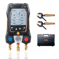 ForTesto 550s Digital Manifold Gauge HVAC Refrigeration Pressure 60 Bar Vacuum 20000 Micrometer Temperature Bluetooth Wireless IP54 Professional Tool