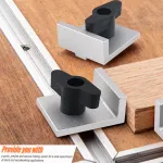 4Pcs T Track Stop Block for T-Track Low-Profile Design Precision CNC Router Table Clamp For Woodworking Sanding and Routing
