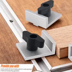 4Pcs T Track Stop Block for T-Track Low-Profile Design Precision CNC Router Table Clamp For Woodworking Sanding and Routing